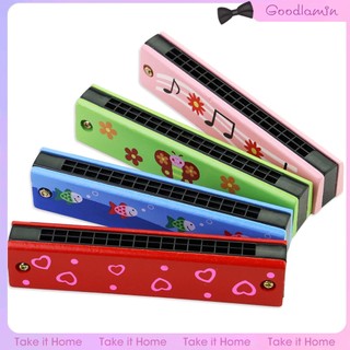 Kèn Harmonica Gỗ 16 Lỗ Hoạ Tiết Trái Cây Đồ Chơi Âm Nhạc