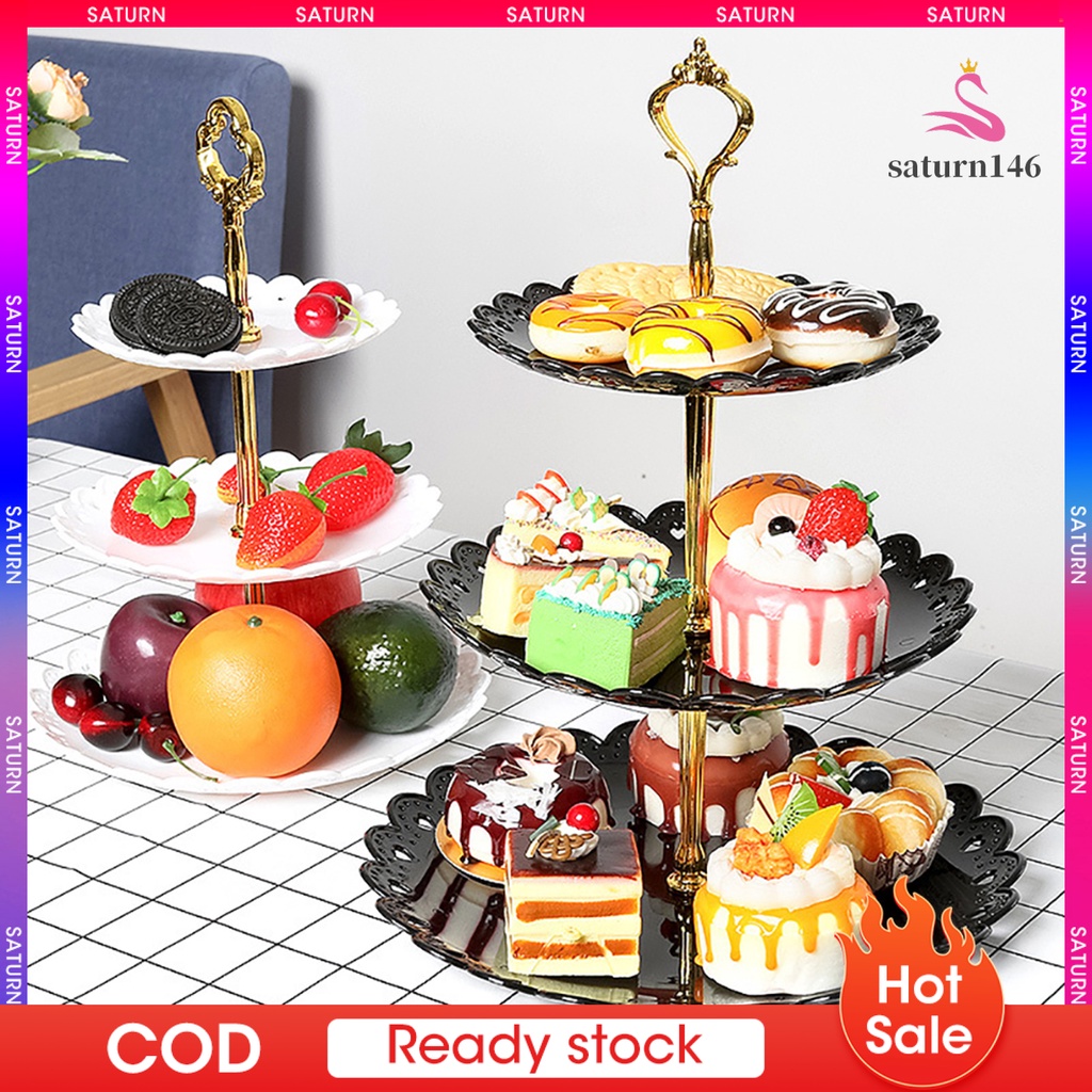 SAT_Set 3 Giá Đỡ Bánh Kem Bằng Nhựa Trang Trí Tiệc Cưới