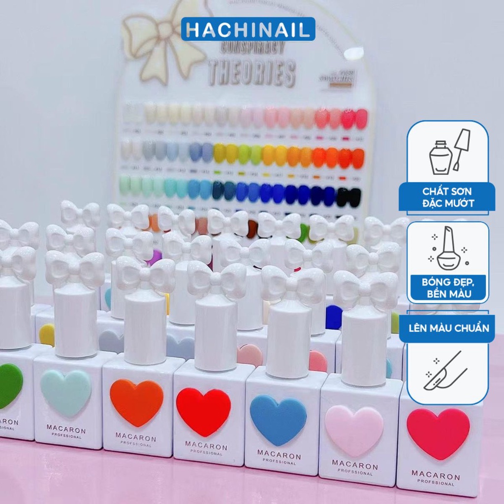 Set sơn Sansu 58 màu nắp nơ trắng hàng chính hãng cao cấp tặng kèm bảng màu và cặp base top - Phụ kiên nail Hà Chi