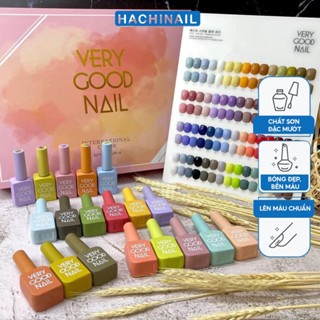 Set sơn gel Very Good Nail 60 màu bộ sơn gel tông tone màu Hàn Quốc tặng kèm bảng màu mica base top nail Hà Chi