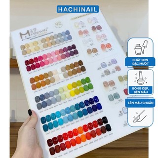  Set sơn gel thạch nhũ Minayin 92 màu set sơn gel thạch nhũ sơn bền đặc bóng mướt kèm 1 bảng màu base top hachinail 