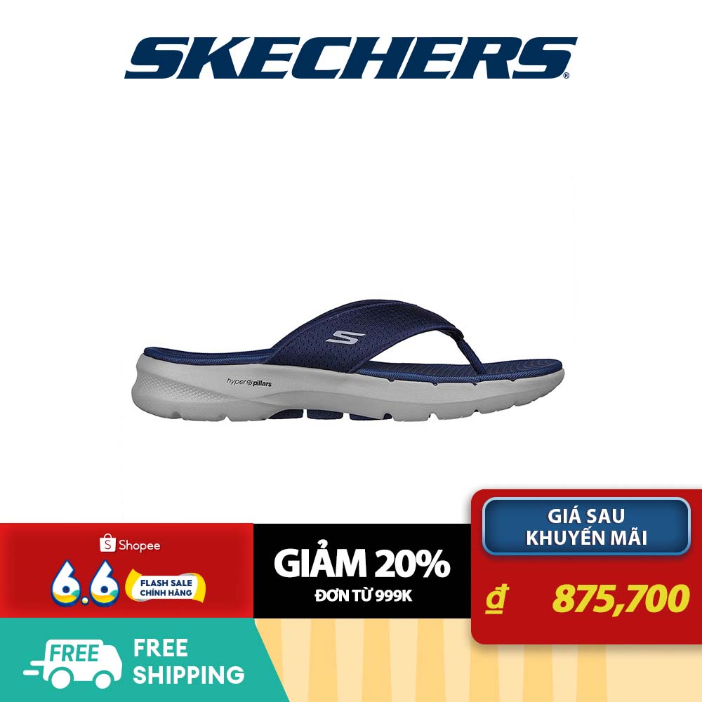 Skechers Nam Dép Xỏ Ngón Đi Bộ On-The-GO GOwalk 6 Walking Hyper Pillar Technology, Ultra Go - 229129-NVGY
