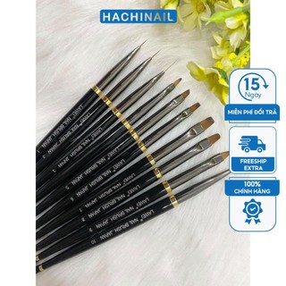 Bộ cọ vẽ móng nail bút Nhật Bản Lawei nail brush 10 cây đủ kích thước đầu cọ phụ kiện nail Hà Chi