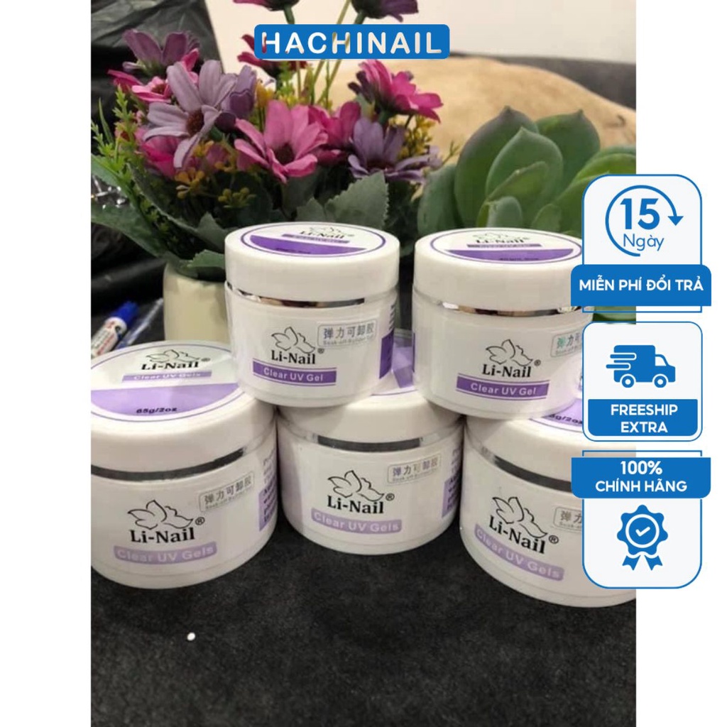 Gel đắp móng Li-nail chính hãng an toàn chất đậm đặc không nóng màu trong suốt (20g) - Phụ kiện nail Hà Chi