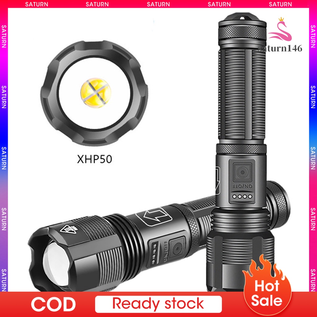 Đèn Pin XHP50 Có Điều Chỉnh Sáng Sạc Cổng Tiện Dụng Mang Theo Du