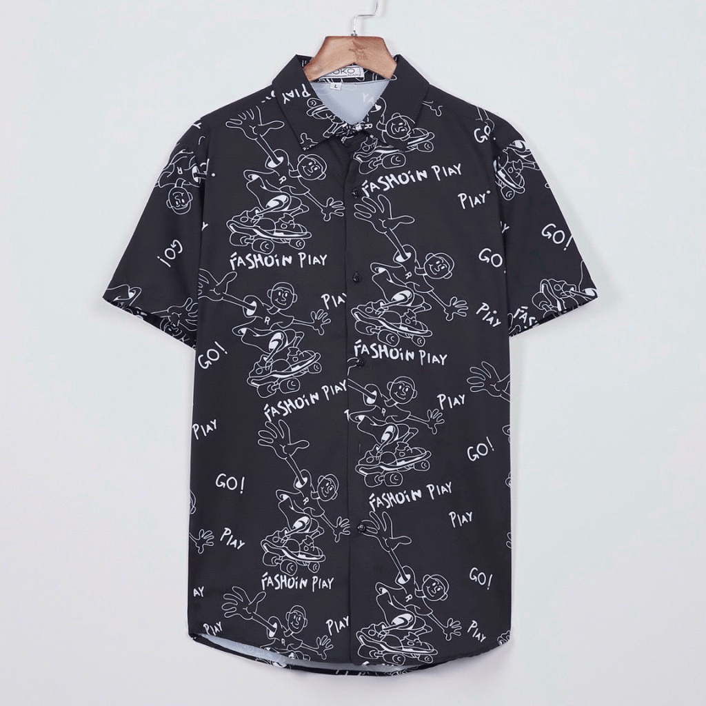 Áo Sơ Mi Nam Ngắn Tay Đi Biển Mùa Hè Mỏng Nhẹ Vải 3D Mịn Mát Trẻ Trung NEW UNISEX