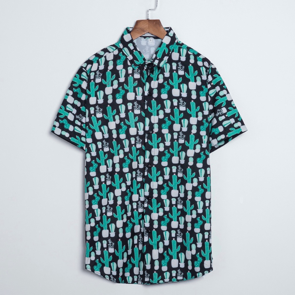 Áo Sơ Mi Nam Ngắn Tay Đi Biển Mùa Hè Mỏng Nhẹ Vải 3D Mịn Mát Trẻ Trung NEW UNISEX