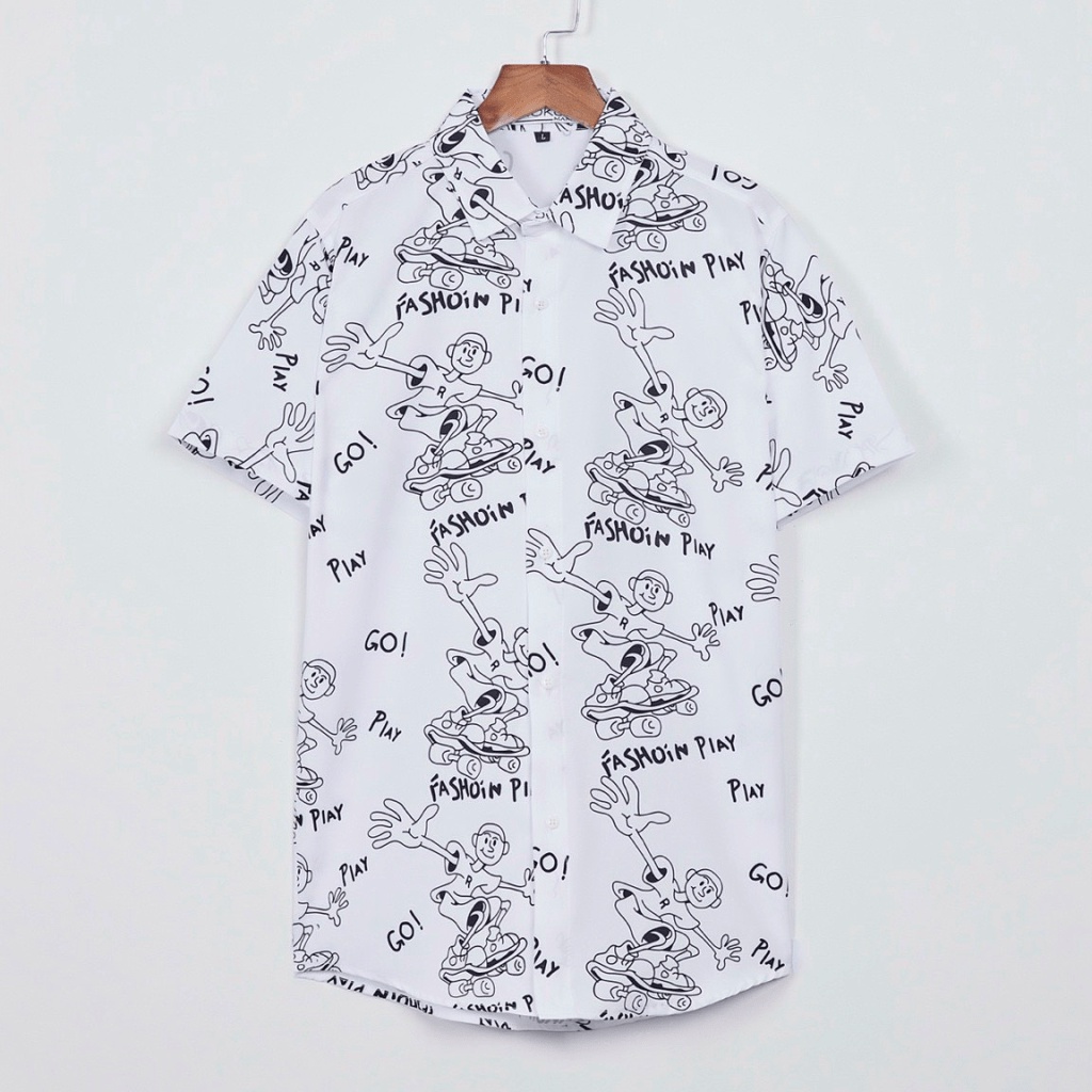 Áo Sơ Mi Nam Ngắn Tay Đi Biển Mùa Hè Mỏng Nhẹ Vải 3D Mịn Mát Trẻ Trung NEW UNISEX