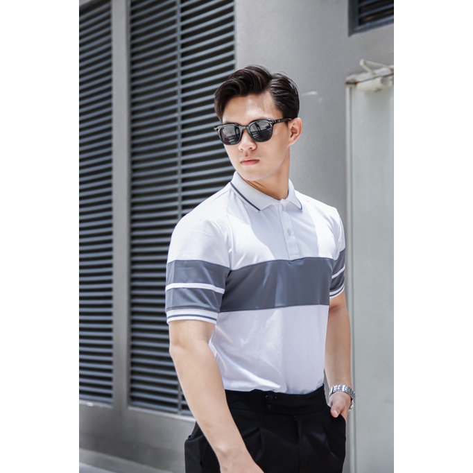Áo Thun Nam Có Cổ Phối Sọc Ngang Vải Cotton Thấm Hút Mồ Hôi Tốt Form Chuẩn Hàn Quốc NEW UNISEX