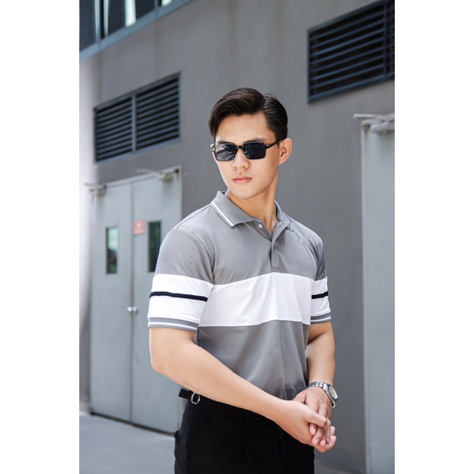 Áo Thun Nam Có Cổ Phối Sọc Ngang Vải Cotton Thấm Hút Mồ Hôi Tốt Form Chuẩn Hàn Quốc NEW UNISEX