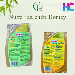Nước rửa chén bát cao cấp Homey chai 400g