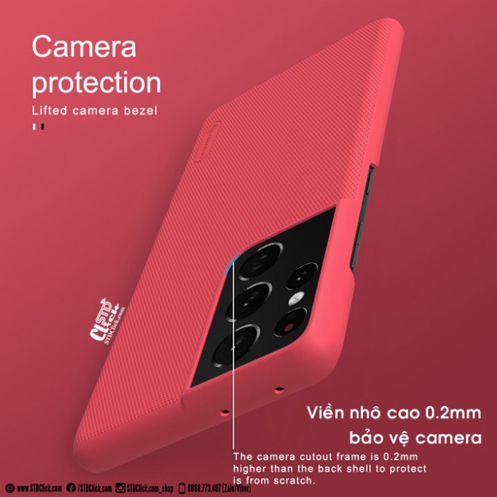 ỐP LƯNG SAMSUNG GALAXY S21 ULTRA - S21 FE - S21 - S21 PLUS NILLKIN NHỰA CỨNG CHÍNH HÃNG