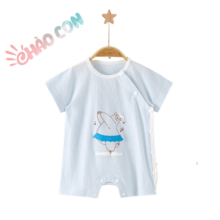 Body Đùi Cotton Sợi Tre Thoáng Mát Cho Bé 3-12kg Bộ Cho Bé Ngắn Cộc Tay Hoạ Tiết Đáng Yêu Thời Trang Hè Cho Bé