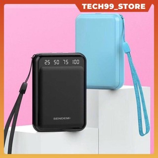 Sạc dự phòng 10000mAh,SENDEM P300,Pin dự phòng chính hãng có màn led hiển thị phần trăm pin.Tech99_Store