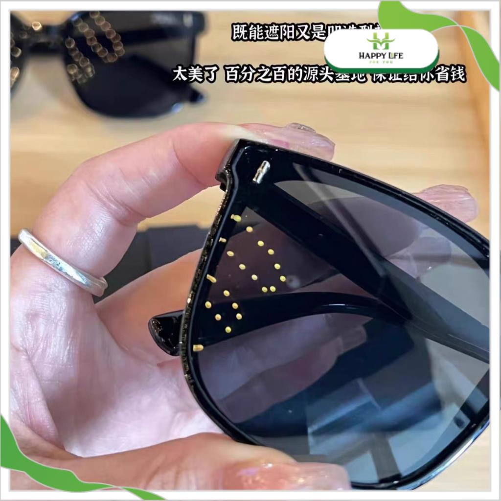 Kính râm, kính thời trang, kính mát đen gọng vuông chống tia UV UPF50+ unisex thời trang - Happy Life 4U