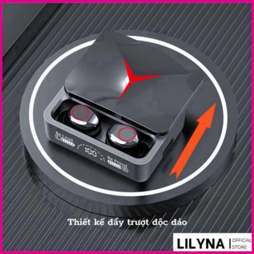 Tai nghe bluetooth M90 Pro TWS cảm ứng, màn hình led, chống nước, có mic đàm thoại, nghe nhạc, kiêm sạc dự phòng free sh
