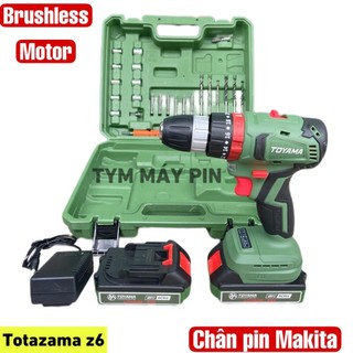 Bộ máy khoan pin Toyama z6 20v chính hãng/ chân pin Makita thông dụng