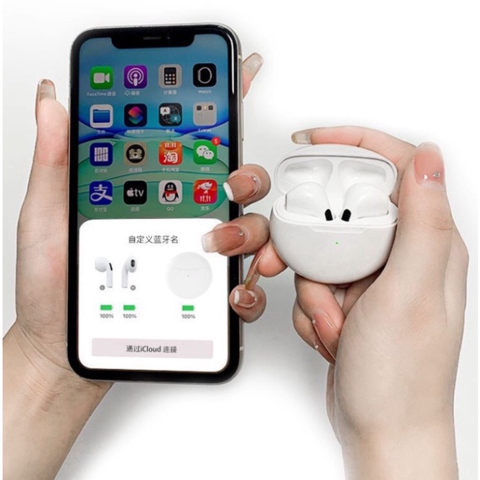 Tai nghe bluetooth Pro 6 Tws ,  tai nghe blutooth pro 6 không dây bản Quốc tế âm thanh chuẩn HIFI dùng cho IOS A HOT