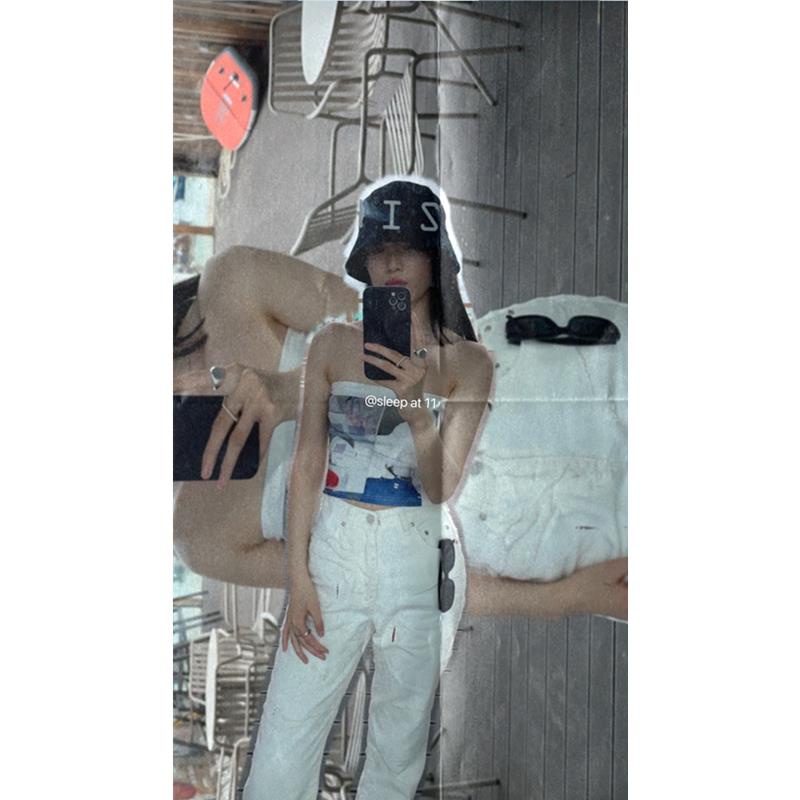 Áo Ống In Họa Tiết Đơn Giản Phong Cách Mới Quyến Rũ Dễ Phối Đồ Cho Nữ