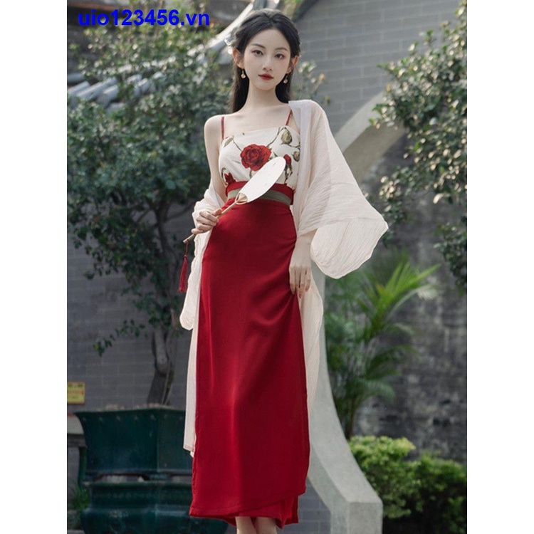 Plus Set Áo Váy Hán Phục Phong Cách Trung Hoa Thời Trang Mùa Hè Cho Nữ
