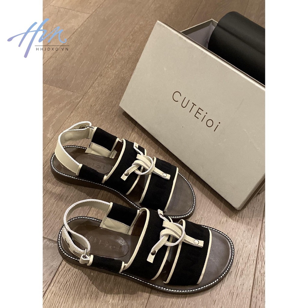 Giày Sandal Đế Mềm Phẳng Hở Ngón Mùa Hè Hàn Quốc Cổ Điển Cho Nữ