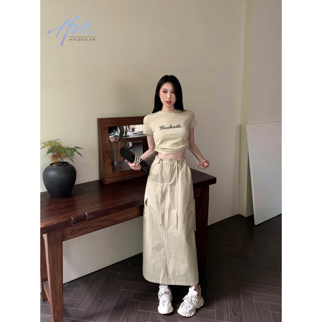 Áo Thun Ngắn Tay Thêu Chữ Phong Cách Retro Thời Trang Mùa Hè Mới Dành Cho Nữ