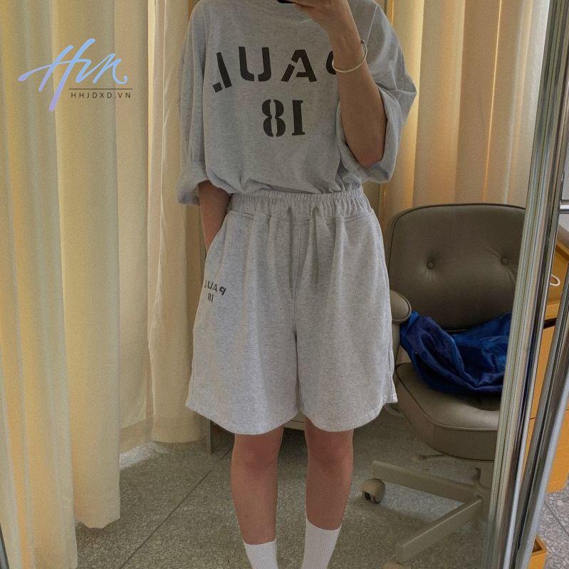 Bộ Đồ Thể Thao Hai Mảnh Áo Tay Ngắn Dáng Rộng Phong Cách Hong Kong Thời Trang Mùa Hè Hàng Mới 2021 Dành Cho Bạn Nữ Sinh