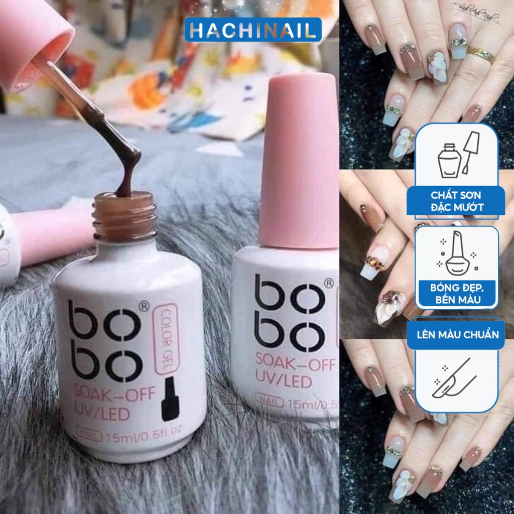 Sơn thạch Bobo màu cà phê ánh hồng siêu độc đáo lạ mắt (màu số 20) - Phụ kiện nail Hà Chi