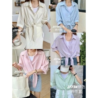 Áo somi kẻ sọc vạt chéo