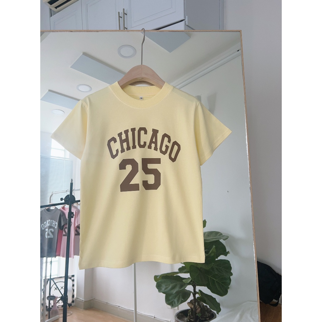Áo Thun Baby Tee LYB mẫu CHICAGO form slim nhỏ có size chất vải Coton 100%
