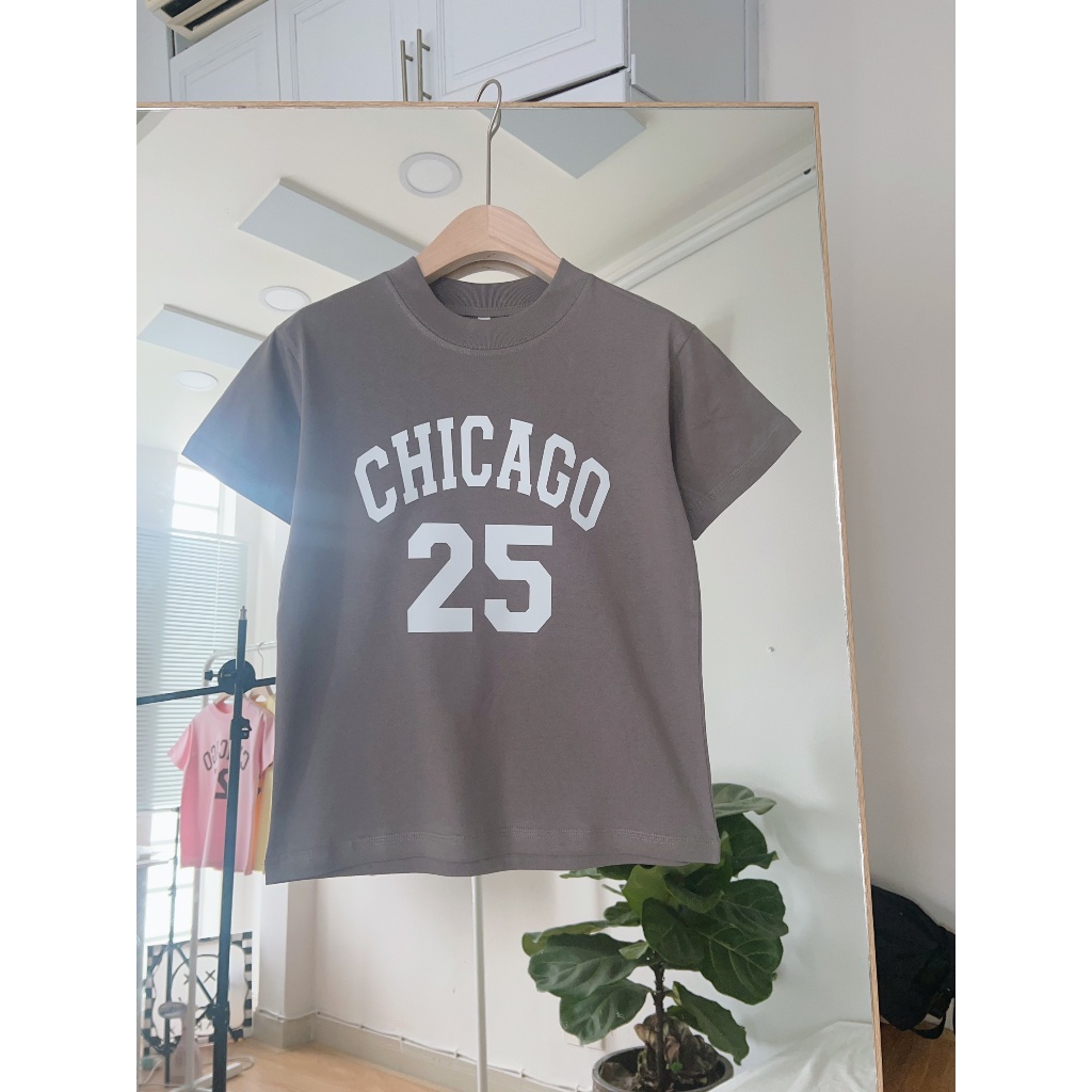 Áo Thun Baby Tee LYB mẫu CHICAGO form slim nhỏ có size chất vải Coton 100%