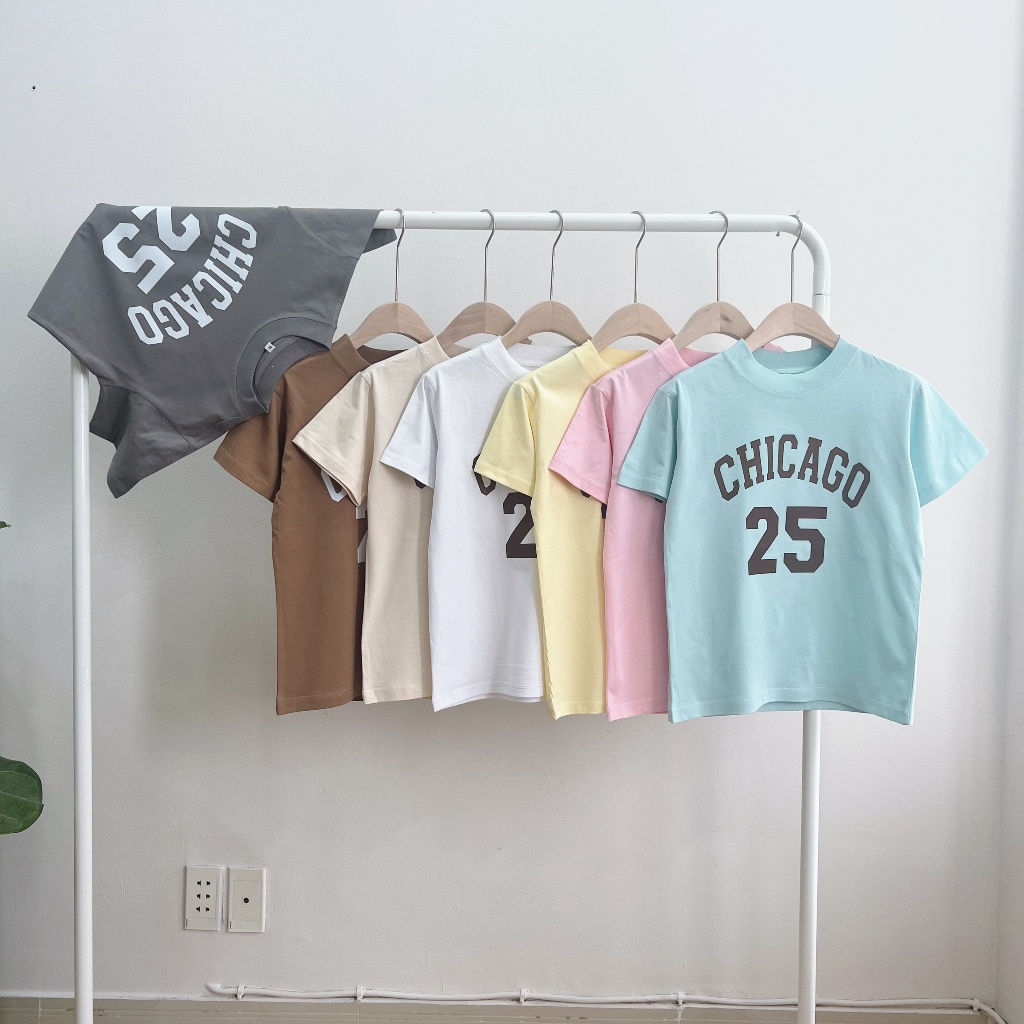 Áo Thun Baby Tee LYB mẫu CHICAGO form slim nhỏ có size chất vải Coton 100%