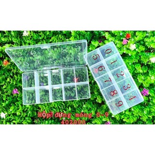 Hộp đựng móng giả,charm, phụ kiện nail từ 0-9; 0-10; 0-11