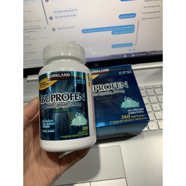 Hộp Ibuprofen 180  viên dạng gel