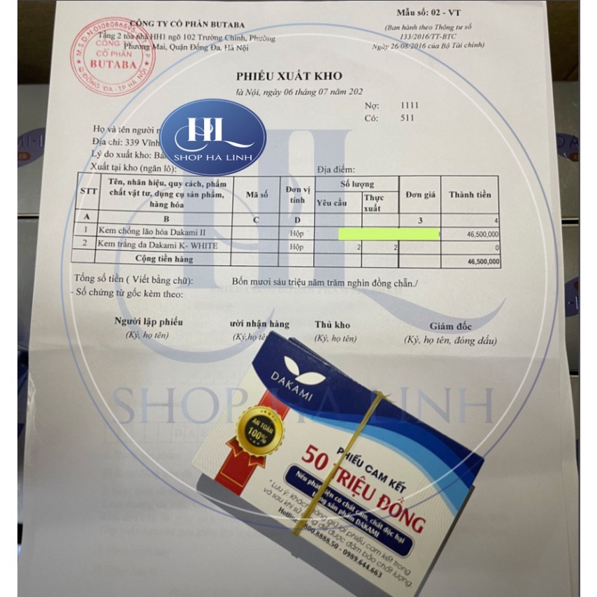 Kem DAKAMI - II chống lão hóa Công Nghệ HÀN QUỐC Mẫu mới Hàng Chuẩn - ADA