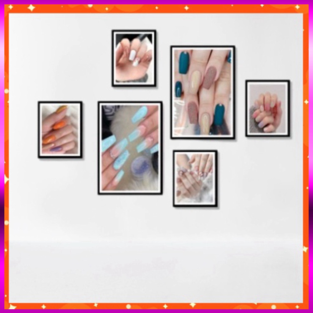 Tranh treo tường tranh treo tường 6 bức tranh trang trí spa, salon tóc, nail, dán tường siêu chắc, tranh treo tường, Can