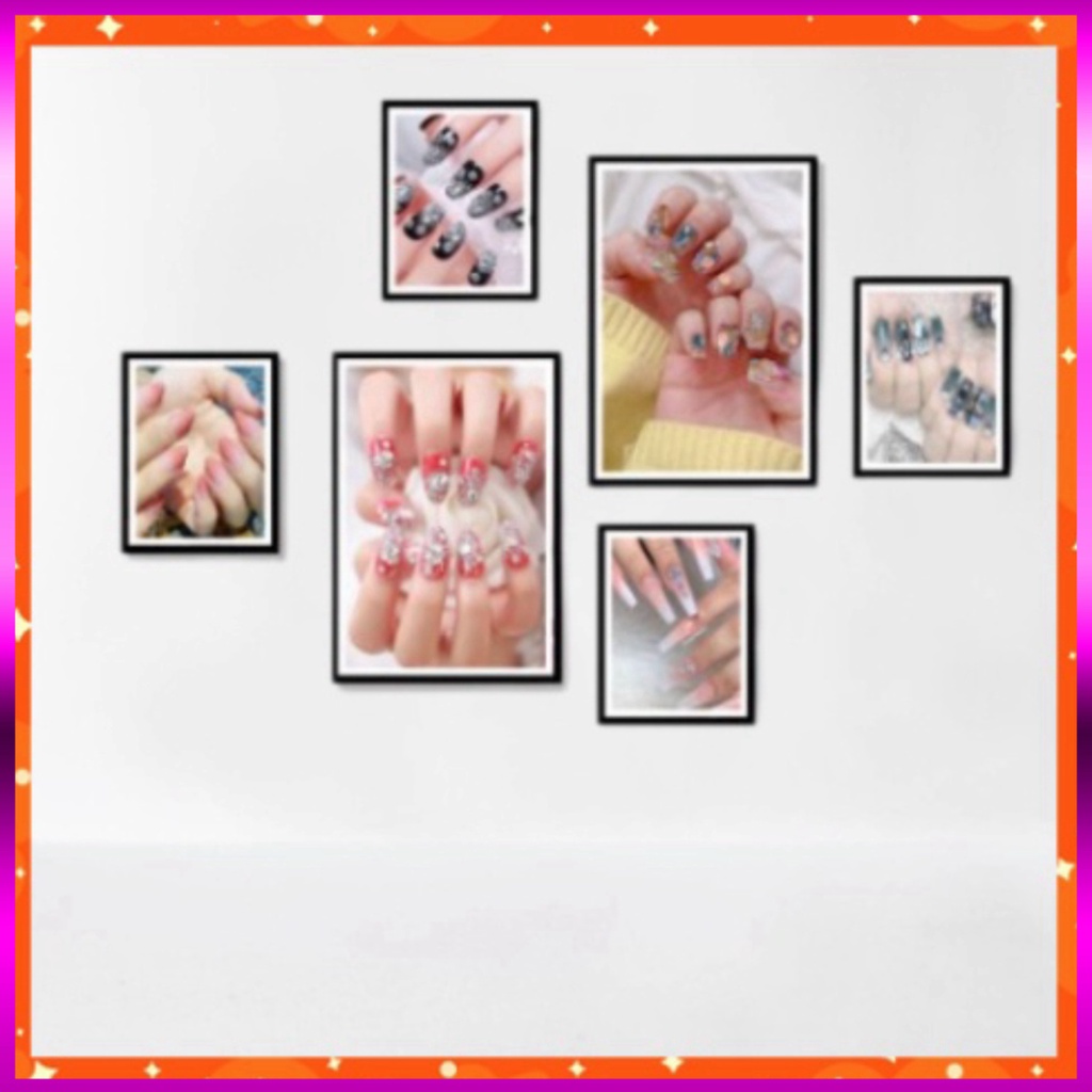 Tranh treo tường tranh treo tường 6 bức tranh trang trí spa, salon tóc, nail, dán tường siêu chắc, tranh treo tường, Can