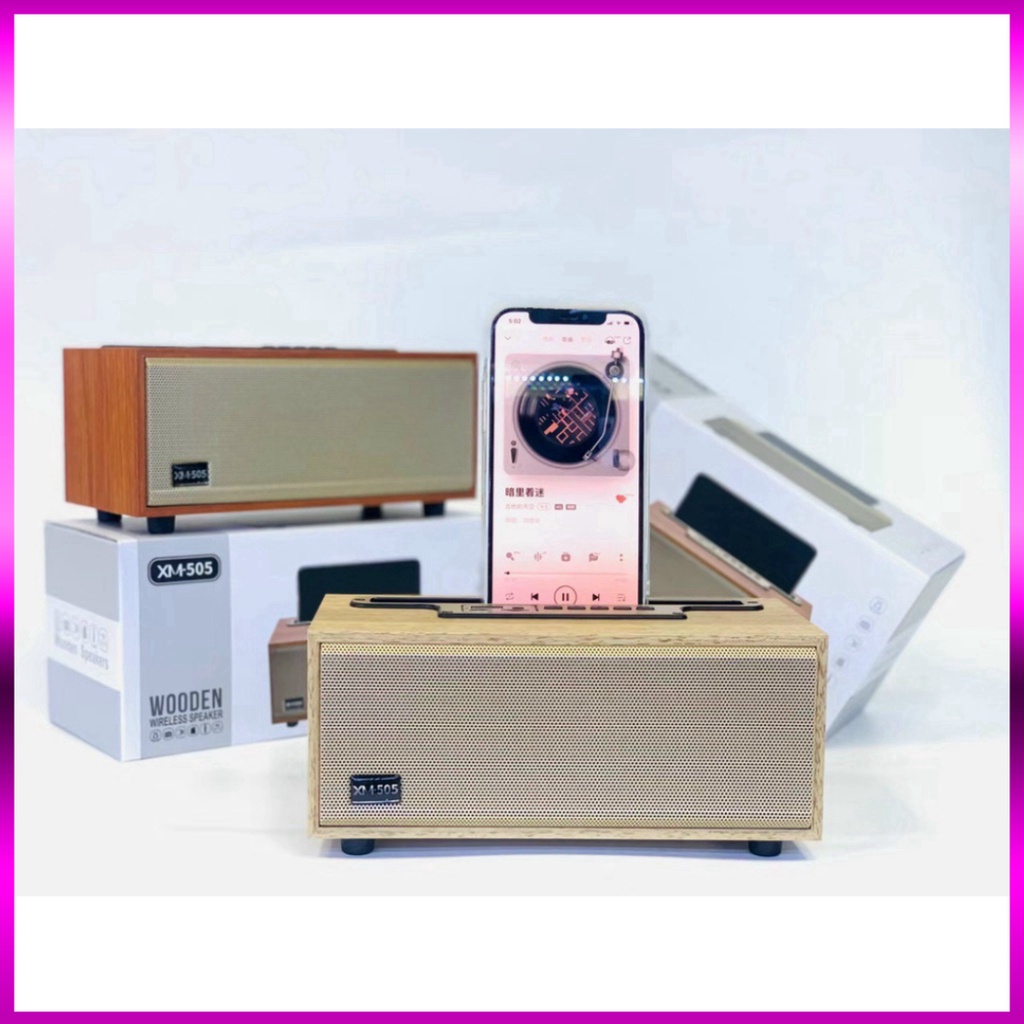 Loa Bluetooth XM-505 Cao Cấp . Siêu Phẩm Vỏ Gỗ Tinh Tế, Âm Thanh Stereo Kép Trầm Ấm, Dễ Dàng Sử Dụng. NEW Chất | BigBuy360 - bigbuy360.vn