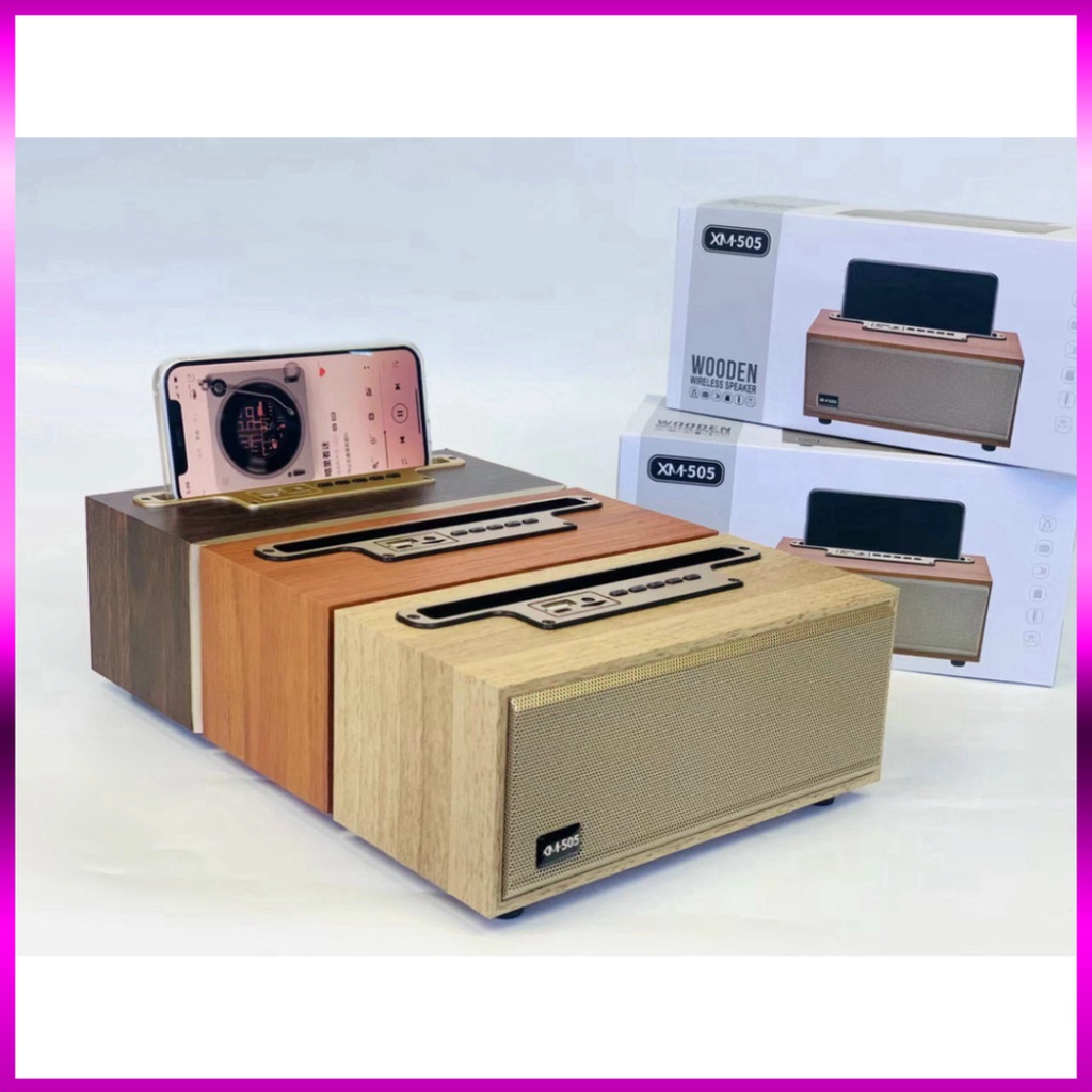 Loa Bluetooth XM-505 Cao Cấp . Siêu Phẩm Vỏ Gỗ Tinh Tế, Âm Thanh Stereo Kép Trầm Ấm, Dễ Dàng Sử Dụng. NEW Chất | BigBuy360 - bigbuy360.vn