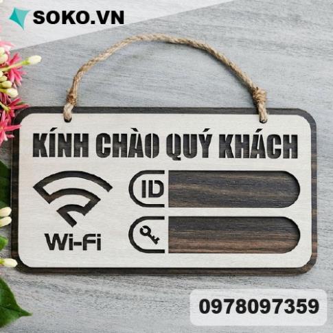 bảng WIFI FREE dán tường 20x20