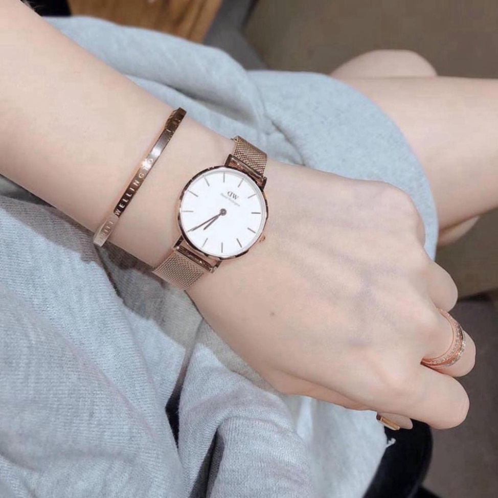 . đồng hồ thời trang Nữ Daniel Welington Classic Petite Melrose White + vòng tay DW V1 Cuff Unity xịn - Luxe Watch Offic | BigBuy360 - bigbuy360.vn