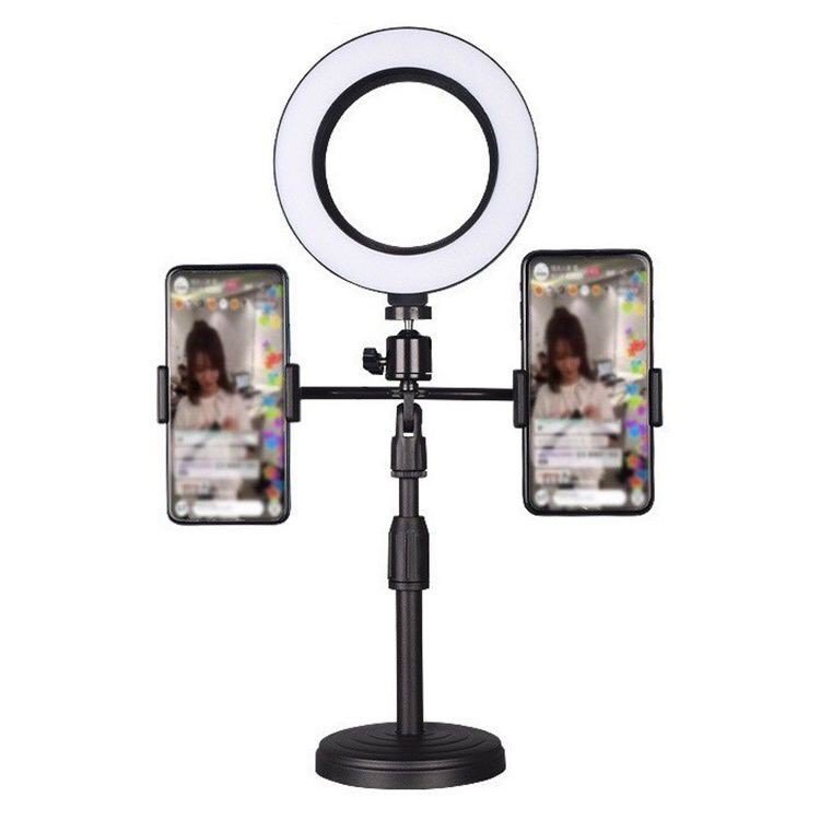 Đèn Livestream Để Bàn 2 Kẹp Size 16cm, Chụp Hình, Quay Video HOCO
