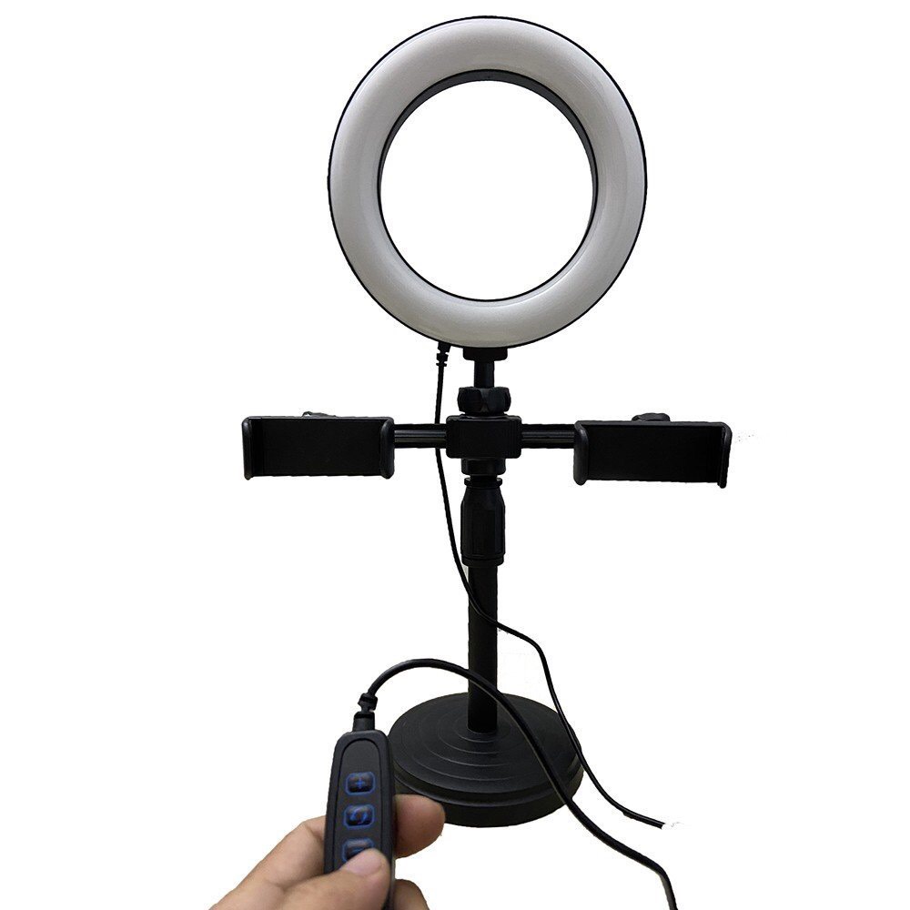Đèn Livestream Để Bàn 2 Kẹp Size 16cm, Chụp Hình, Quay Video HOCO