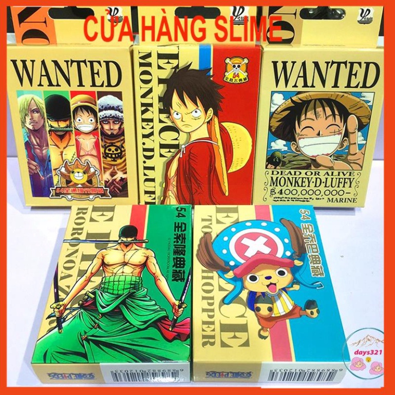Bộ bài tú lơ khơ One Piece Zoro 54 ảnh khác nhau in hình anime manga MSP80743