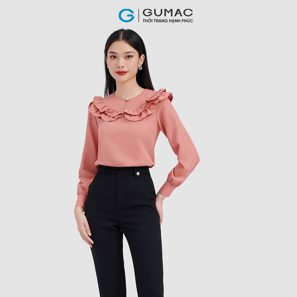 Áo kiểu bèo 2 tầng thời trang GUMAC AC10018