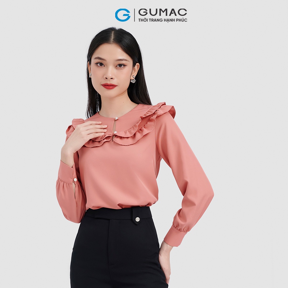 Áo kiểu bèo 2 tầng thời trang GUMAC AC10018