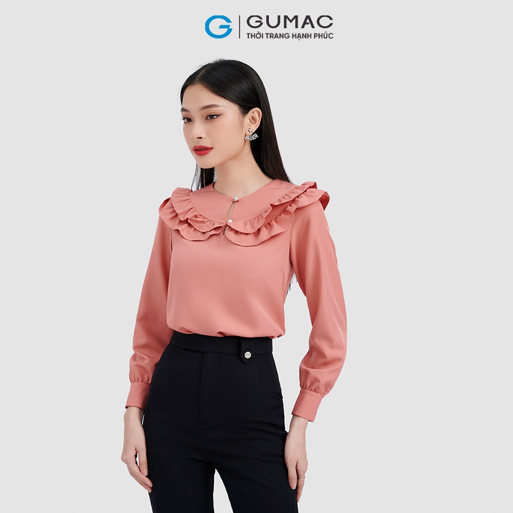 Áo kiểu bèo 2 tầng thời trang GUMAC AC10018
