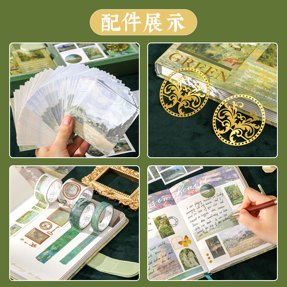 Sổ Tay Ghi Chú Họa Tiết Tranh Sơn Dầu Vẽ Và Bóng Dùng Làm Quà Tặng Cho Học Sinh