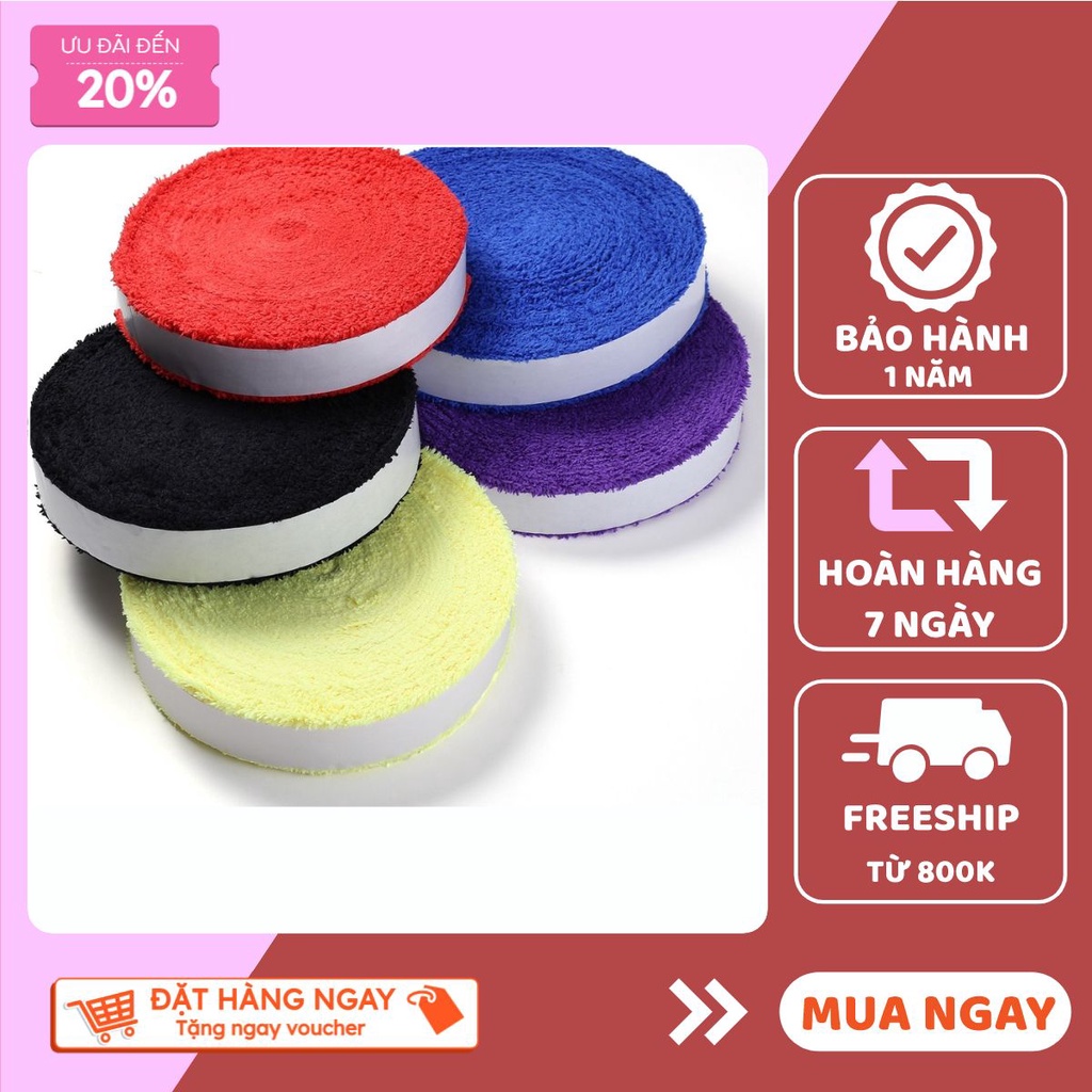 Quấn cán vải vợt cầu lông dài 10 mét , cầm êm bám tay, giá siêu rẻ