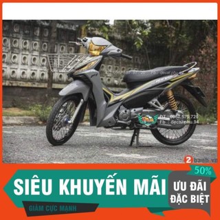 Tem Rời Dán Xe Wave RSX Xám Xi mang